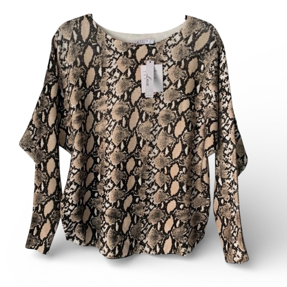 Liquid by Sioni sneak skin color women sweater‎ S